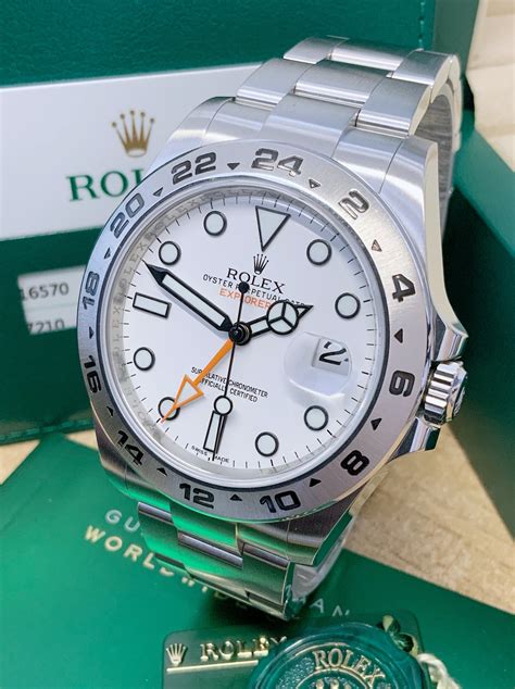 rolex explorer all white|Rolex explorer ii 42mm price.